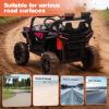 24V Ride on Car 400W, Electric UTV w/Parents Remote Control,Four-Wheel Suspension,LED Lights, Advanced Center Panel with USB,MP3,Music,Bluetooth, Power Display for Kids Aged 3-8, Pink view 4