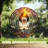 10-Inch Metal Wind Spinner Two Heart Shape Swans 3D Bird Wind Spinner, Unique Metal Hanging Kinetic Wind Sculpture Ornament Gifts for Women Yard Art Garden Patio Lawn Indoor Outdoor Decor view 4