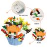 4-Pack Animal Cupcake Micro Building Blocks Set, Cute Fox Dog Bird Bear Mini Bricks Kit for Teens and Adults, Creative DIY Desktop Display Hobby, Unique Party Favors & Small Gifts view 3