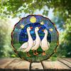10-Inch Metal Wind Spinner Three Geese on Grass 3D Wind Spinner, Unique Metal Hanging Kinetic Wind Sculpture Ornament Yard Art Garden Patio Lawn Indoor Outdoor Decor view 2