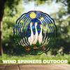 10-Inch Metal Wind Spinner Three Geese on Grass 3D Wind Spinner, Unique Metal Hanging Kinetic Wind Sculpture Ornament Yard Art Garden Patio Lawn Indoor Outdoor Decor view 4