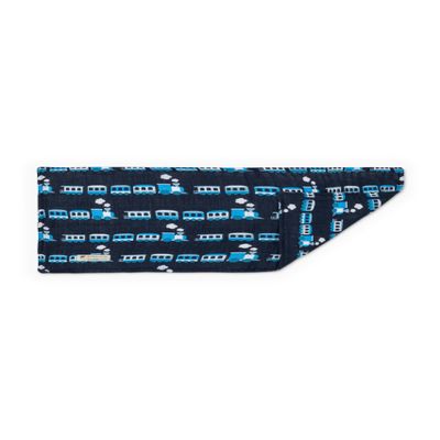 monica + andy Baby Organic Organic Burp Cloth, Blue Trains, One Size