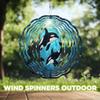 10-Inch Metal Wind Spinner Two Orcas Underwater 3D Marine Life Wind Spinner, Unique Metal Hanging Kinetic Wind Sculpture Ornament Gifts for Women Yard Art Garden Patio Lawn Indoor Outdoor Decor view 4
