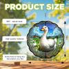 10-Inch Metal Wind Spinner White Duck in Grassy Field 3D Wind Spinner, Unique Metal Hanging Kinetic Wind Sculpture Ornament Gifts for Women Yard Art Garden Patio Lawn Indoor Outdoor Decor view 3