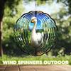 10-Inch Metal Wind Spinner White Duck in Grassy Field 3D Wind Spinner, Unique Metal Hanging Kinetic Wind Sculpture Ornament Gifts for Women Yard Art Garden Patio Lawn Indoor Outdoor Decor view 4
