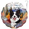 10-Inch Metal Wind Spinner Border Collie in Autumn Mountain 3D Dog Wind Spinner, Unique Metal Hanging Kinetic Wind Sculpture Ornament Gifts for Women Yard Art Garden Patio Lawn Indoor Outdoor Decor view 1