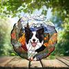 10-Inch Metal Wind Spinner Border Collie in Autumn Mountain 3D Dog Wind Spinner, Unique Metal Hanging Kinetic Wind Sculpture Ornament Gifts for Women Yard Art Garden Patio Lawn Indoor Outdoor Decor view 2
