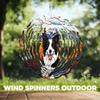 10-Inch Metal Wind Spinner Border Collie in Autumn Mountain 3D Dog Wind Spinner, Unique Metal Hanging Kinetic Wind Sculpture Ornament Gifts for Women Yard Art Garden Patio Lawn Indoor Outdoor Decor view 4