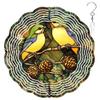10-Inch Metal Wind Spinner Two Blue-Winged Warbler 3D Bird Wind Spinner, Unique Metal Hanging Kinetic Wind Sculpture Ornament Gifts for Women Yard Art Garden Patio Lawn Indoor Outdoor Decor view 1