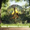 10-Inch Metal Wind Spinner Two Blue-Winged Warbler 3D Bird Wind Spinner, Unique Metal Hanging Kinetic Wind Sculpture Ornament Gifts for Women Yard Art Garden Patio Lawn Indoor Outdoor Decor view 4