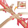 Bunu1492 Wooden Train Track Accessories Set, Double Big Red Suspension Bridges Set, Compatible with All Major Brands Track, Christmas Birthday Gift for Boys Girls, Toys Expansion Pack for Kids Ages 3+ view 3