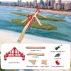 Bunu1492 Wooden Train Track Accessories Set, Double Big Red Suspension Bridges Set, Compatible with All Major Brands Track, Christmas Birthday Gift for Boys Girls, Toys Expansion Pack for Kids Ages 3+ view 4