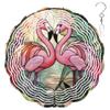 10-Inch Metal Wind Spinner Two Flamingos Touching Beaks 3D Wind Spinner, Unique Metal Hanging Kinetic Wind Sculpture Ornament Yard Art Garden Patio Lawn Indoor Outdoor Decor view 1