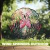 10-Inch Metal Wind Spinner Two Flamingos Touching Beaks 3D Wind Spinner, Unique Metal Hanging Kinetic Wind Sculpture Ornament Yard Art Garden Patio Lawn Indoor Outdoor Decor view 4
