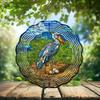 10-Inch Metal Wind Spinner Shoebill with Eggs 3D Bird Wind Spinner, Unique Metal Hanging Kinetic Wind Sculpture Ornament Gifts for Women Yard Art Garden Patio Lawn Indoor Outdoor Decor view 2