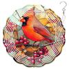 10-Inch Metal Wind Spinner Red Cardinal on Berry-Laden Branch 3D Bird Wind Spinner, Unique Metal Hanging Kinetic Wind Sculpture Ornament Yard Art Garden Patio Lawn Indoor Outdoor Decor (1) view 1
