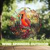 10-Inch Metal Wind Spinner Red Cardinal on Berry-Laden Branch 3D Bird Wind Spinner, Unique Metal Hanging Kinetic Wind Sculpture Ornament Yard Art Garden Patio Lawn Indoor Outdoor Decor (1) view 4