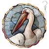 10-Inch Metal Wind Spinner White Pelican 3D Bird Wind Spinner, Unique Metal Hanging Kinetic Wind Sculpture Ornament Gifts for Women Yard Art Garden Patio Lawn Indoor Outdoor Decor (1) view 1