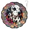 10-Inch Metal Wind Spinner Dalmatian Surrounded by Flowers 3D Dog Wind Spinner, Unique Metal Hanging Kinetic Wind Sculpture Ornament Yard Art Garden Patio Lawn Indoor Outdoor Decor (1) view 1