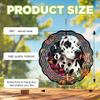 10-Inch Metal Wind Spinner Dalmatian Surrounded by Flowers 3D Dog Wind Spinner, Unique Metal Hanging Kinetic Wind Sculpture Ornament Yard Art Garden Patio Lawn Indoor Outdoor Decor (1) view 3