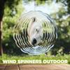 10-Inch Metal Wind Spinner Polar Bear Resting on Snow 3D Animal Wind Spinner, Unique Metal Hanging Kinetic Wind Sculpture Ornament Gifts for Women Yard Art Garden Patio Lawn Indoor Outdoor Decor view 4
