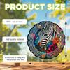 10Inch Metal Wind Spinner Zebra Surrounded by Flowers 3D Wildlife Wind Spinner, Unique Metal Hanging Kinetic Wind Sculpture Ornament Gifts for Women Yard Art Garden Patio Lawn Indoor Outdoor Decor (2) view 3