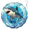 10-Inch Metal Wind Spinner Great White Shark 3D Marine Life Wind Spinner, Unique Metal Hanging Kinetic Wind Sculpture Ornament Gifts for Women Yard Art Garden Patio Lawn Indoor Outdoor Decor (1) view 1