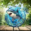 10-Inch Metal Wind Spinner Great White Shark 3D Marine Life Wind Spinner, Unique Metal Hanging Kinetic Wind Sculpture Ornament Gifts for Women Yard Art Garden Patio Lawn Indoor Outdoor Decor (1) view 2