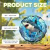 10-Inch Metal Wind Spinner Great White Shark 3D Marine Life Wind Spinner, Unique Metal Hanging Kinetic Wind Sculpture Ornament Gifts for Women Yard Art Garden Patio Lawn Indoor Outdoor Decor (1) view 3