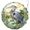 10-Inch Metal Wind Spinner Grey Heron by Lotus Sond 3D Bird Wind Spinner, Unique Metal Hanging Kinetic Wind Sculpture Ornament Gifts for Women Yard Art Garden Patio Lawn Indoor Outdoor Decor view 1