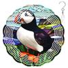 10-Inch Metal Wind Spinner Puffin on Grass 3D Bird Wind Spinner, Unique Metal Hanging Kinetic Wind Sculpture Ornament Gifts for Women Yard Art Garden Patio Lawn Indoor Outdoor Decor view 1
