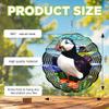 10-Inch Metal Wind Spinner Puffin on Grass 3D Bird Wind Spinner, Unique Metal Hanging Kinetic Wind Sculpture Ornament Gifts for Women Yard Art Garden Patio Lawn Indoor Outdoor Decor view 3