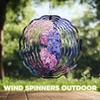 10-Inch Metal Wind Spinner Cluster of Hydrangeas 3D Floral Wind Spinner, Unique Metal Hanging Kinetic Wind Sculpture Ornament Gifts for Women Yard Art Garden Patio Lawn Indoor Outdoor Decor (2) view 4