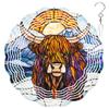 10-Inch Metal Wind Spinner Highland Cow in Snowy Mountain3D Animal Wind Spinner, Unique Metal Hanging Kinetic Wind Sculpture Ornament Gifts for Women Yard Art Garden Patio Lawn Indoor Outdoor Decor view 1