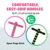 New Bounce Pogo Stick for Kids  Sport Pogo Sticks with Foam Grips  Beginner & Intermediate Riders  Durable Outdoor Active Toy for Boys & Girls  Green & Pink Set view 4