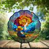 10-Inch Metal Wind Spinner Flowery Countryside 3D Landscape Wind Spinner, Unique Metal Hanging Kinetic Wind Sculpture Ornament Gifts for Women Yard Art Garden Patio Lawn Indoor Outdoor Decor (1) view 2