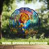 10-Inch Metal Wind Spinner Flowery Countryside 3D Landscape Wind Spinner, Unique Metal Hanging Kinetic Wind Sculpture Ornament Gifts for Women Yard Art Garden Patio Lawn Indoor Outdoor Decor (1) view 4