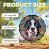10-Inch Metal Wind Spinner Pit Bull Surrounded by Flowers 3D Dog Wind Spinner, Unique Metal Hanging Kinetic Wind Sculpture Ornament Gifts for Women Yard Art Garden Patio Lawn Indoor Outdoor Decor view 3