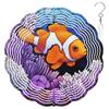 10-Inch Metal Wind Spinner Clownfish 3D Marine Life Wind Spinner, Unique Metal Hanging Kinetic Wind Sculpture Ornament Gifts for Women Yard Art Garden Patio Lawn Indoor Outdoor Decor (2) view 1