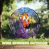 10-Inch Metal Wind Spinner Clownfish 3D Marine Life Wind Spinner, Unique Metal Hanging Kinetic Wind Sculpture Ornament Gifts for Women Yard Art Garden Patio Lawn Indoor Outdoor Decor (2) view 4