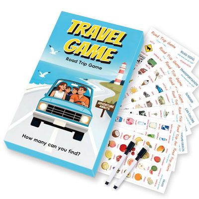 Ammwgnnep Road Trip Bingo Travel Game for Kids and Families