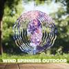 10-Inch Metal Wind Spinner Cluster of Hydrangeas 3D Floral Wind Spinner, Unique Metal Hanging Kinetic Wind Sculpture Ornament Gifts for Women Yard Art Garden Patio Lawn Indoor Outdoor Decor (1) view 4