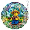 10-Inch Metal Wind Spinner Flowery Countryside 3D Landscape Wind Spinner, Unique Metal Hanging Kinetic Wind Sculpture Ornament Gifts for Women Yard Art Garden Patio Lawn Indoor Outdoor Decor (2) view 1