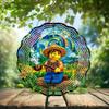 10-Inch Metal Wind Spinner Flowery Countryside 3D Landscape Wind Spinner, Unique Metal Hanging Kinetic Wind Sculpture Ornament Gifts for Women Yard Art Garden Patio Lawn Indoor Outdoor Decor (2) view 2