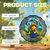 10-Inch Metal Wind Spinner Flowery Countryside 3D Landscape Wind Spinner, Unique Metal Hanging Kinetic Wind Sculpture Ornament Gifts for Women Yard Art Garden Patio Lawn Indoor Outdoor Decor (2) view 3