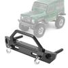 Aluminium Alloy RC Front Bumper Guard for RGT 136100, 1/10 RC Crawler Accessory, Heavy Duty Upgrade Parts with Tow Hooks and Support Bar, Durable Lightweight Design for Off - Road (Black 680024BL) view 2
