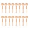 ibasenice 50 Sets Wooden Clothespins and Base - 65mm Flat Unfinished Doll Clothespins and Stands for Art Craft DIY Painting Home Display view 1