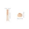 ibasenice 50 Sets Wooden Clothespins and Base - 65mm Flat Unfinished Doll Clothespins and Stands for Art Craft DIY Painting Home Display view 2