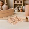 ibasenice 50 Sets Wooden Clothespins and Base - 65mm Flat Unfinished Doll Clothespins and Stands for Art Craft DIY Painting Home Display view 4