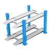 1/64 Scale Parking Lot Scene Display Case, Diecast Car Garage Layout Organizer, Resin Alloy Model Toy Display Stand Desktop Decor- Blue view 2